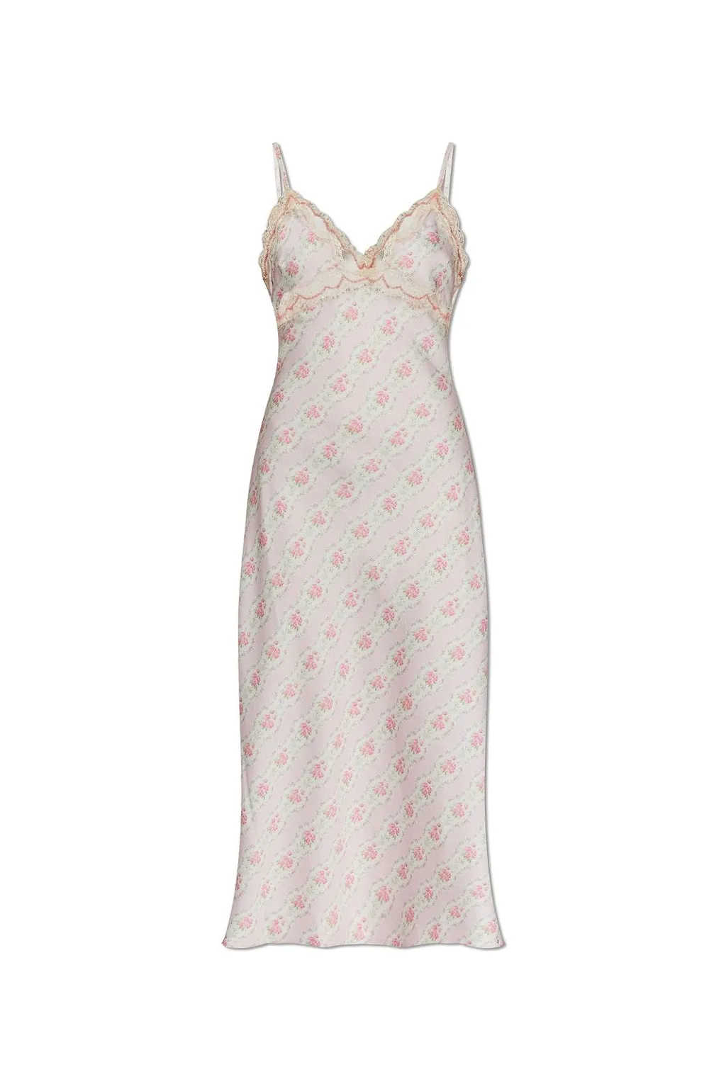 Idris Lace-Trim Slip Dress