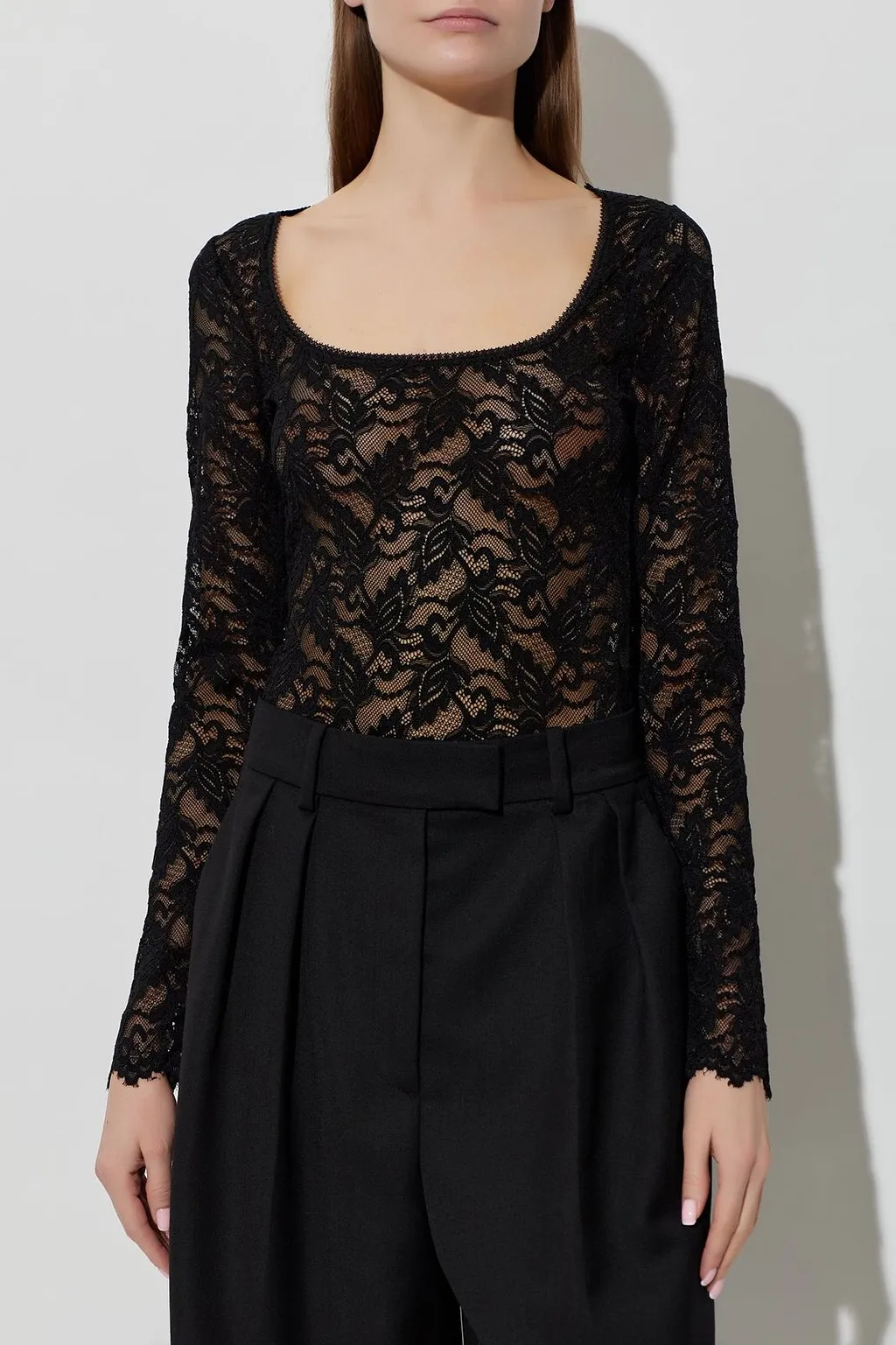 Jannie Lace Long-Sleeve Bodysuit