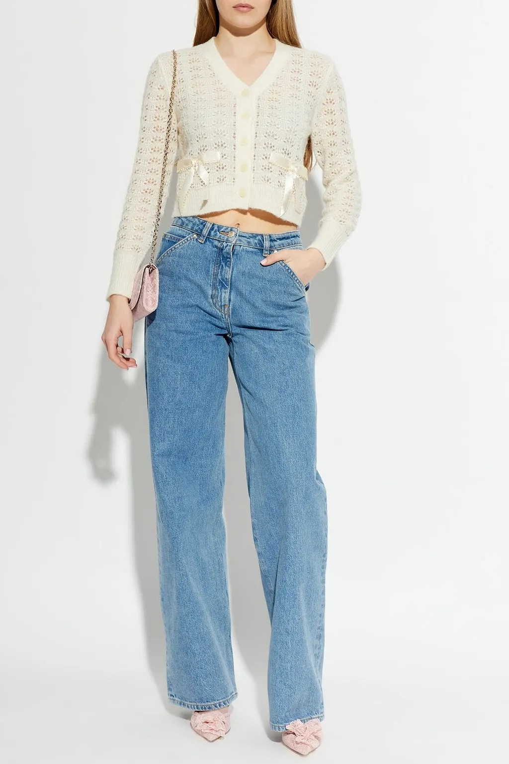 Loveshackfancy Lilly Cropped Knit Cardigan