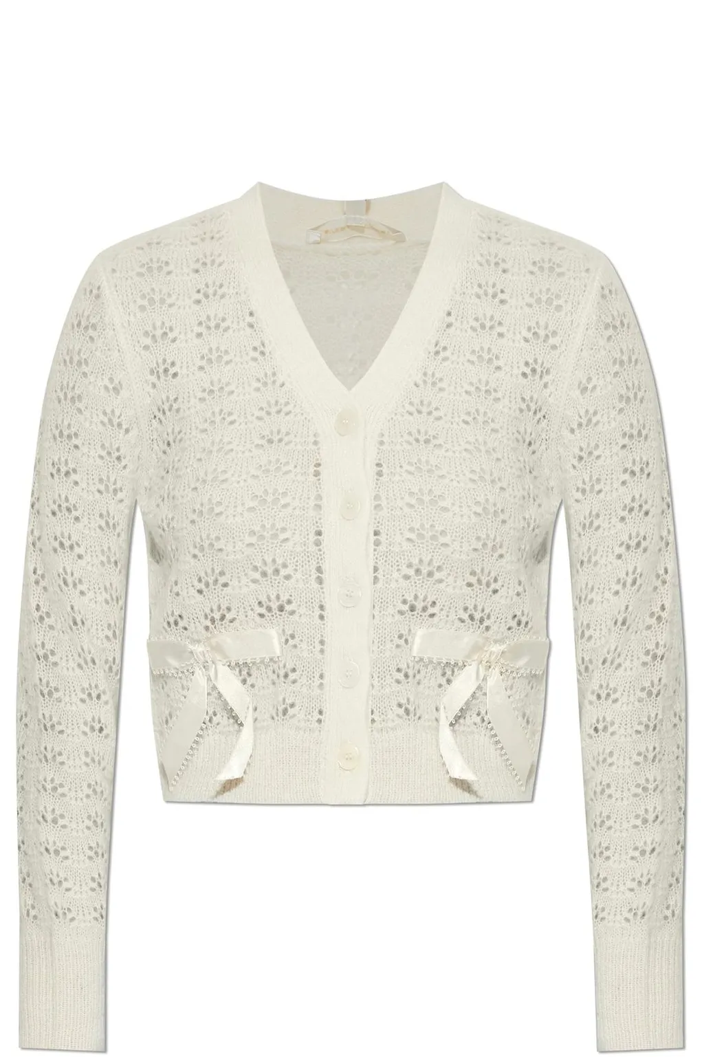 Loveshackfancy Lilly Cropped Knit Cardigan