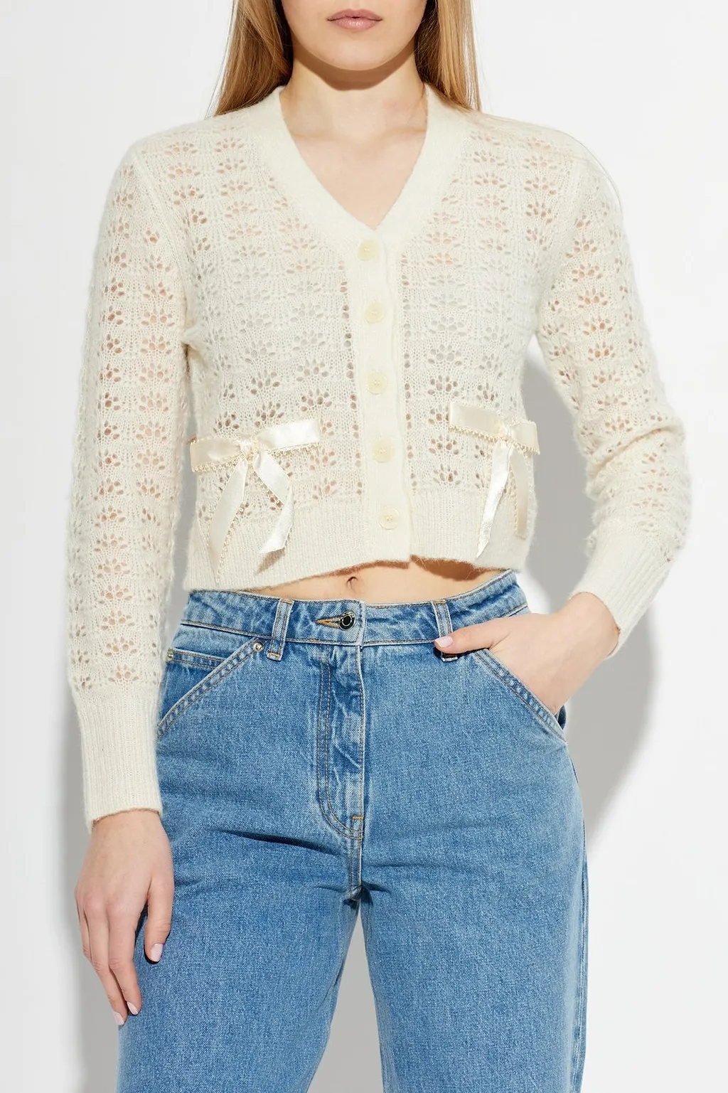 Loveshackfancy Lilly Cropped Knit Cardigan
