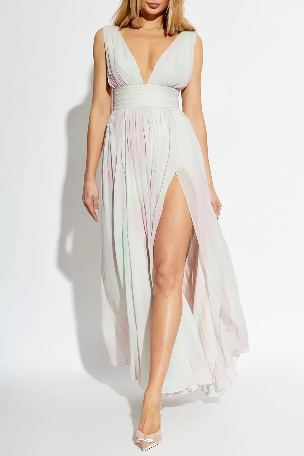 Loveshackfancy Madeleine Pleated Maxi Dress