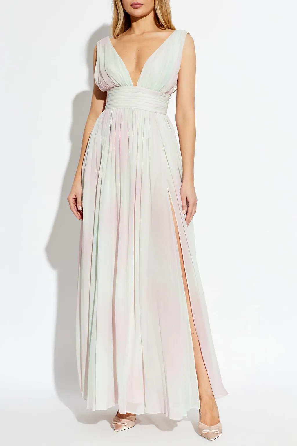 Loveshackfancy Madeleine Pleated Maxi Dress