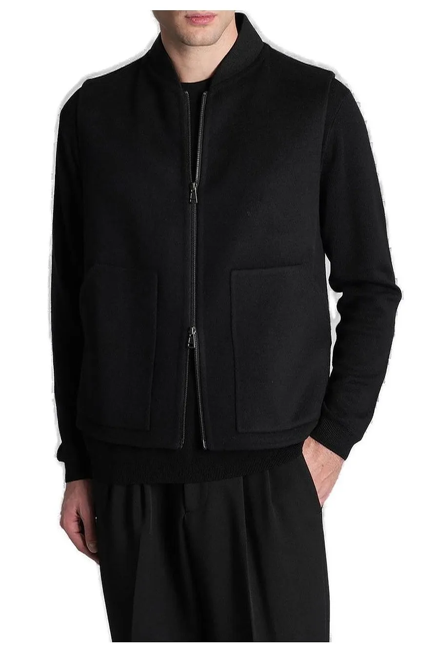 Patch Pockets Zipped Vest