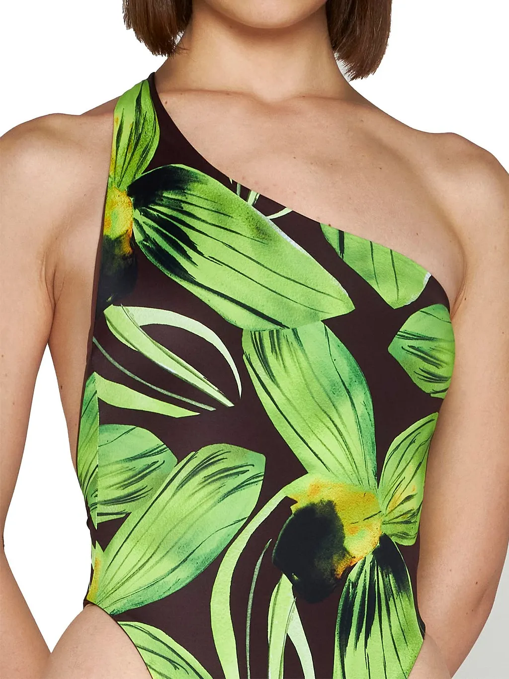 Abstract Printed One Piece Swimsuit