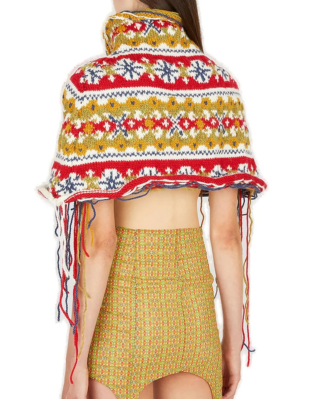 Folklore Fairisle High Neck Cape