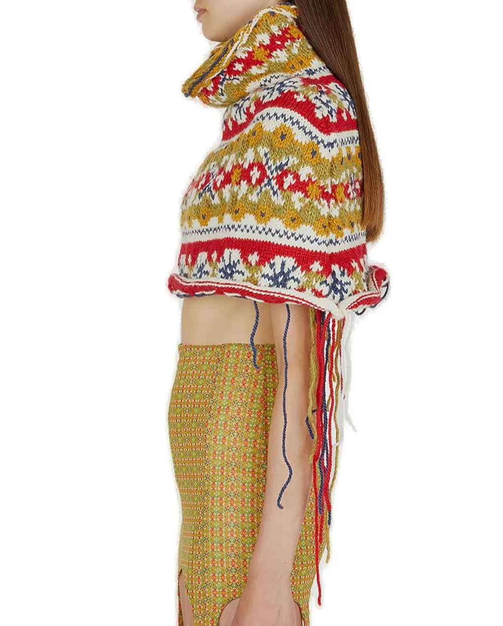 Folklore Fairisle High Neck Cape