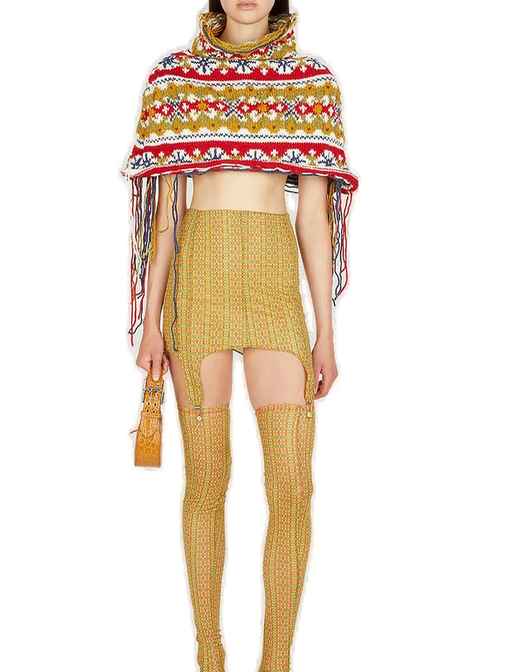 Folklore Fairisle High Neck Cape