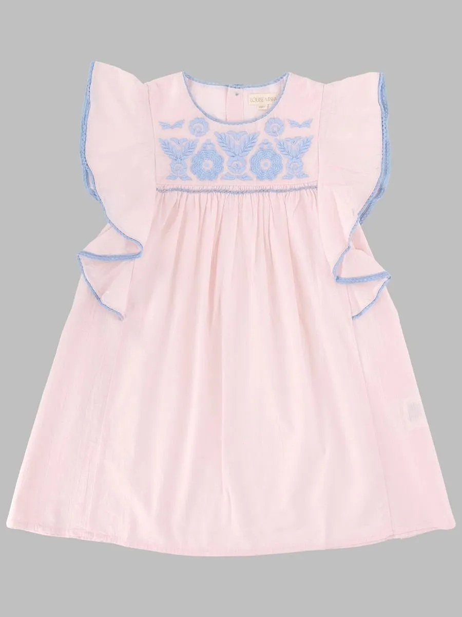 Taliana Embroidered Ruffle Dress
