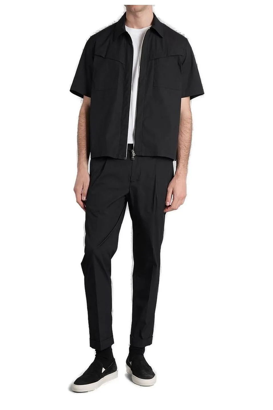 Zipped Short Sleeved Shirt