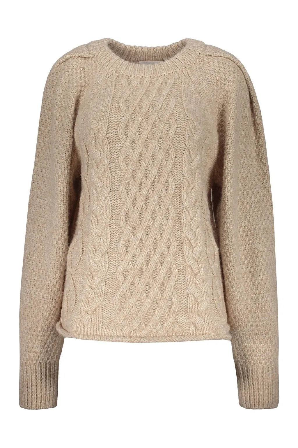Low Classic Cable-Knit Crew-Neck Knitted Sweater