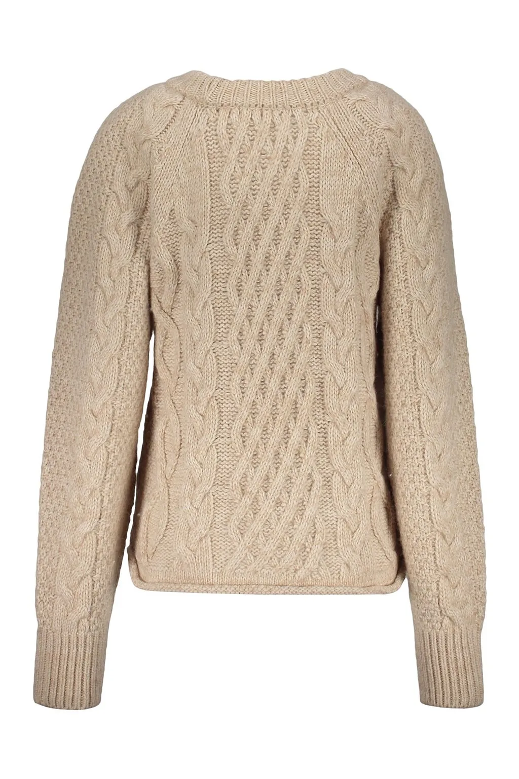 Low Classic Cable-Knit Crew-Neck Knitted Sweater