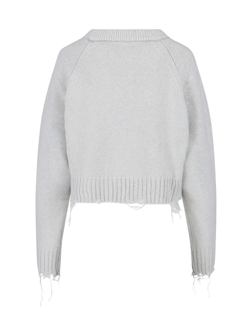 Low Classic Distressed Cropped Pullover