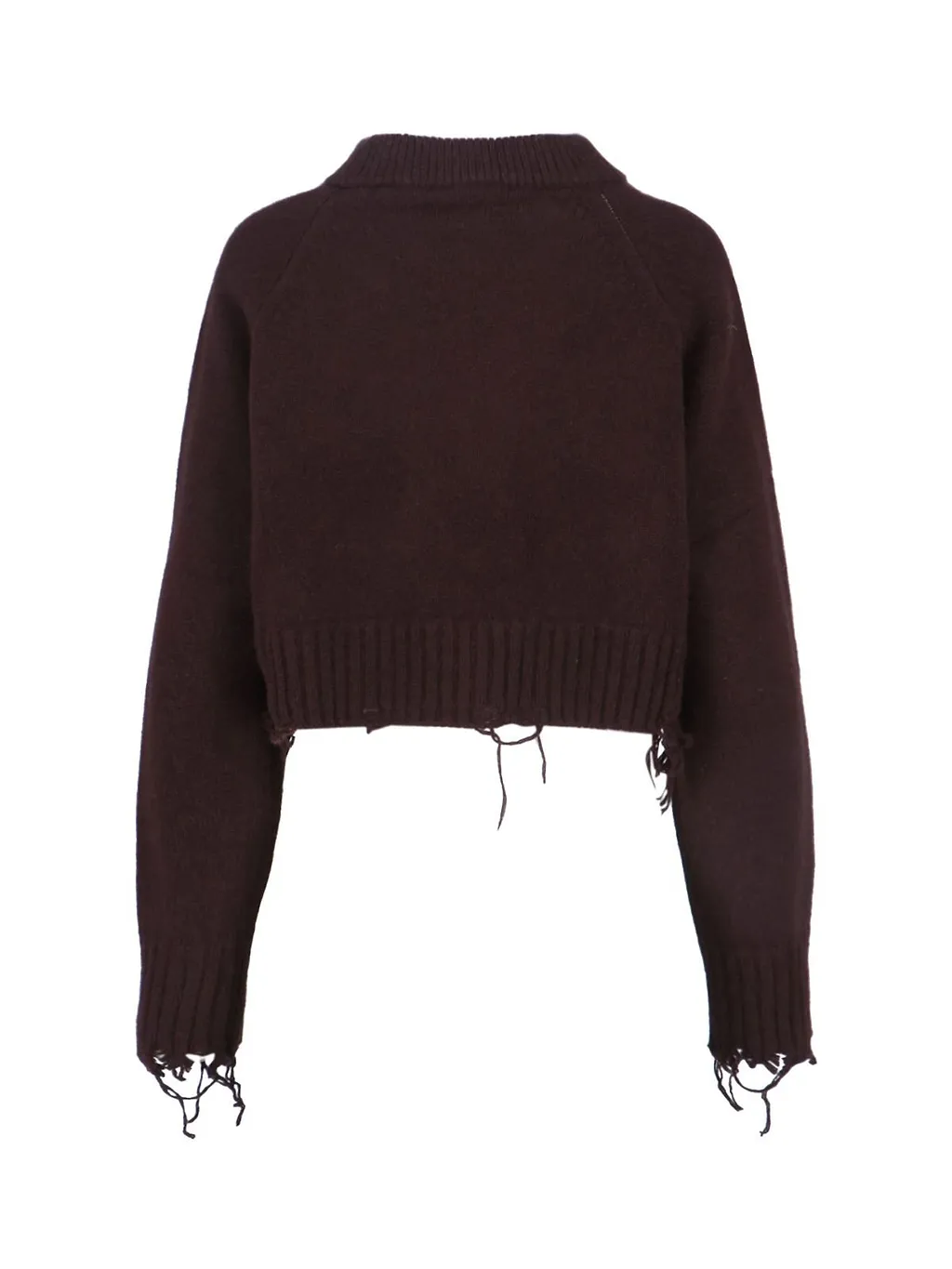 Low Classic Distressed Cropped Pullover