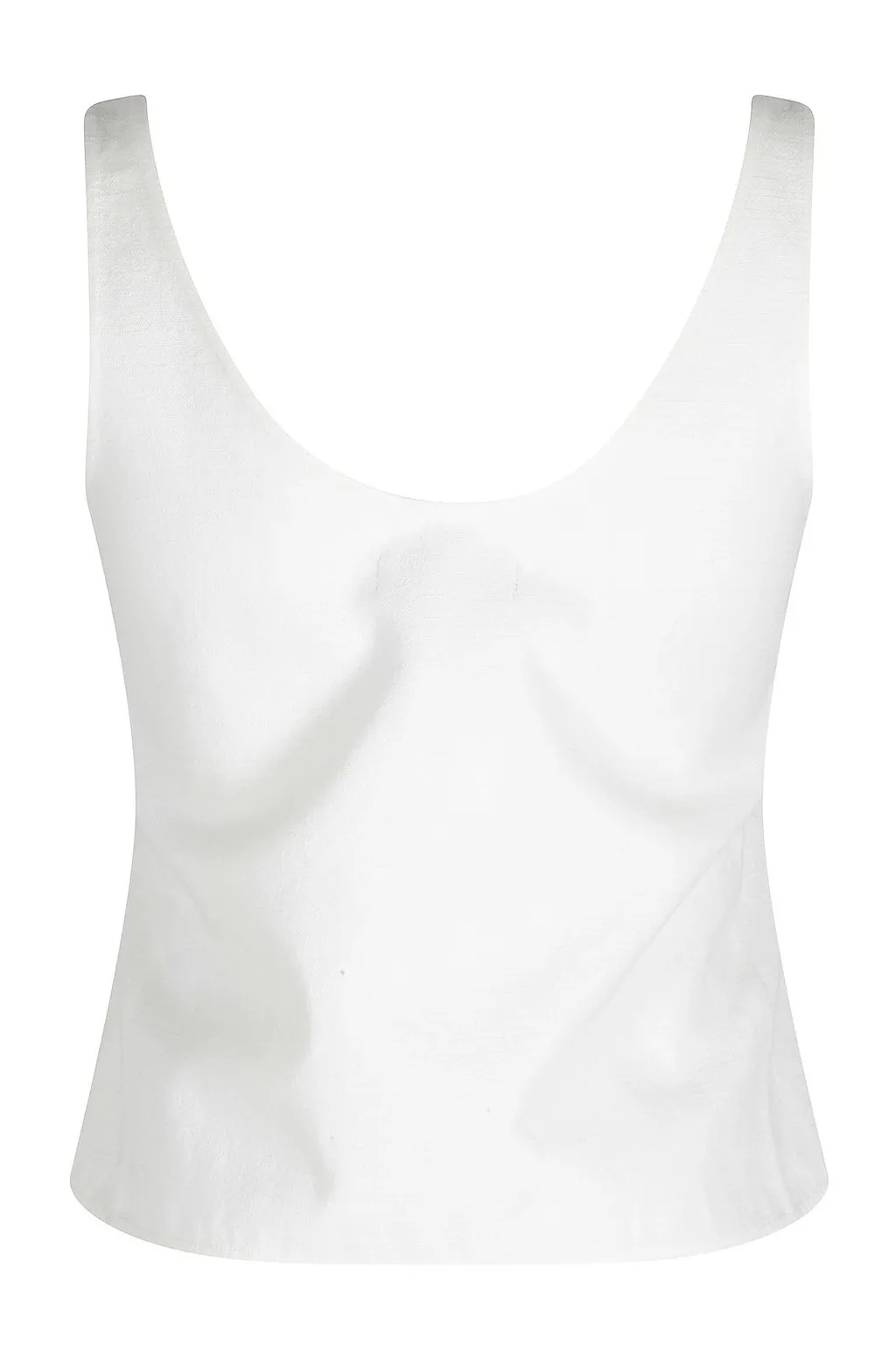 Striped Button-Front Sleeveless Top