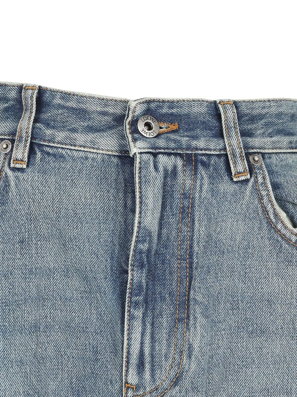 Loewe Logo Patch Straight Leg Jeans