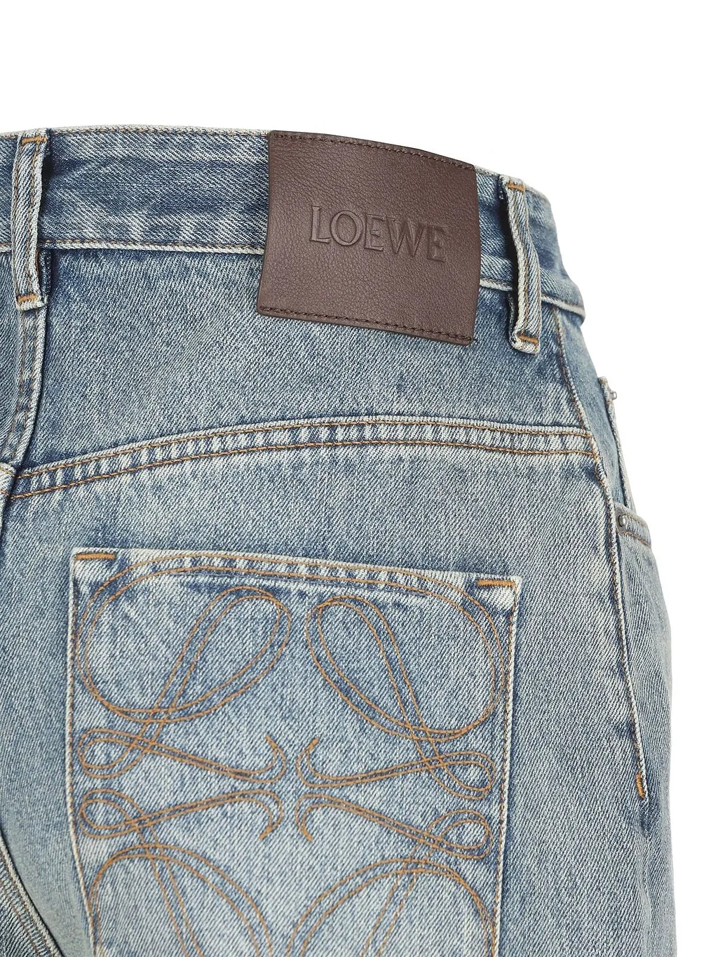 Loewe Logo Patch Straight Leg Jeans