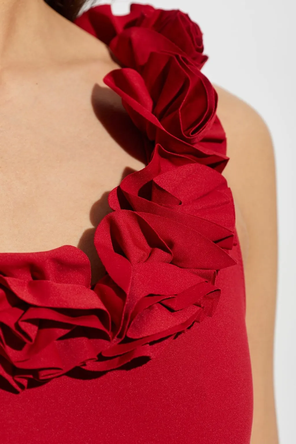 Cosmos Ruffled One-Shoulder Swimsuit