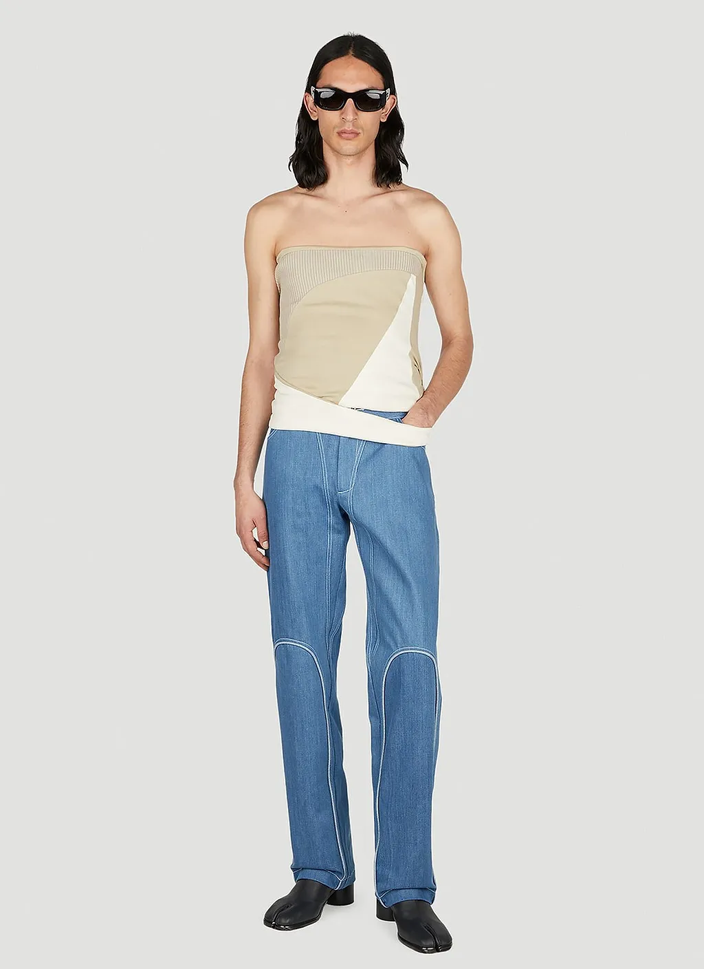 Mainline:Rus/Fr.Ca/De Panelled Strapless Top