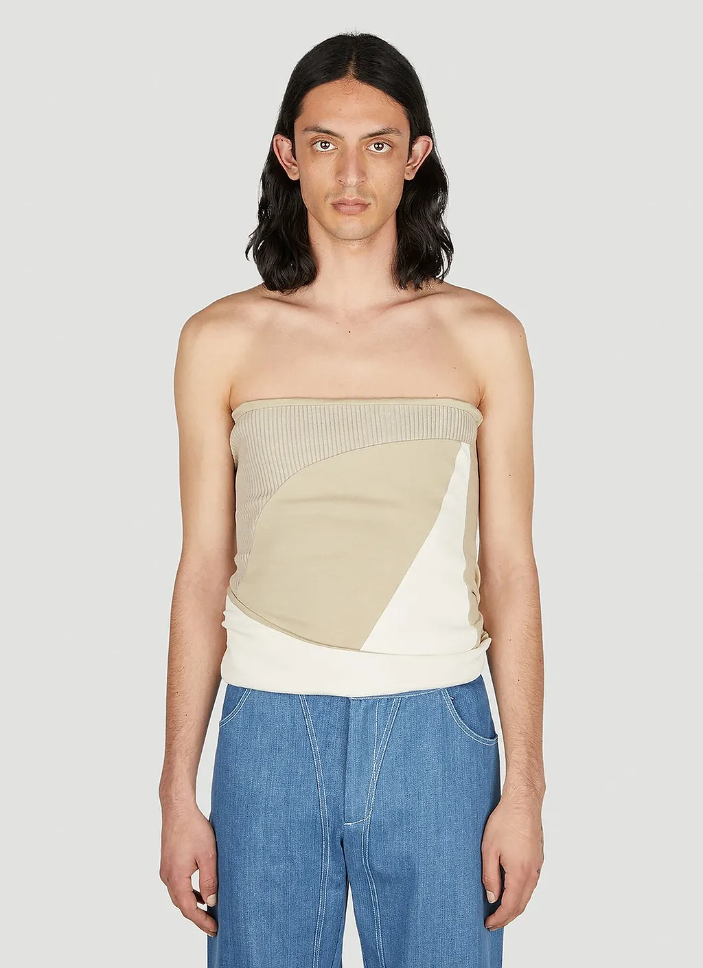 Mainline:Rus/Fr.Ca/De Panelled Strapless Top