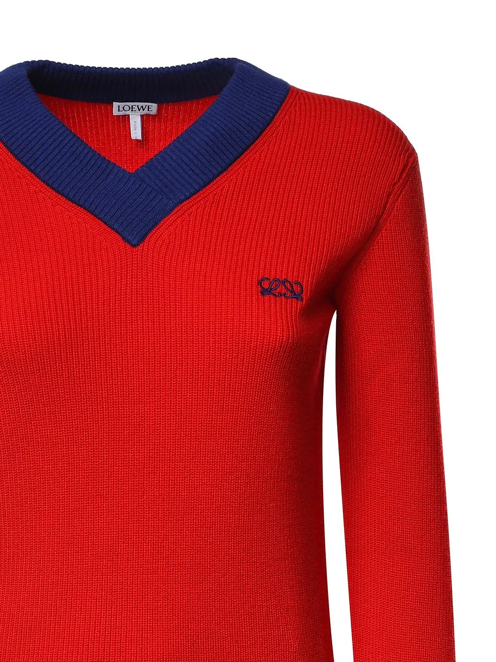 Loewe Logo Embroidered V-Neck Jumper