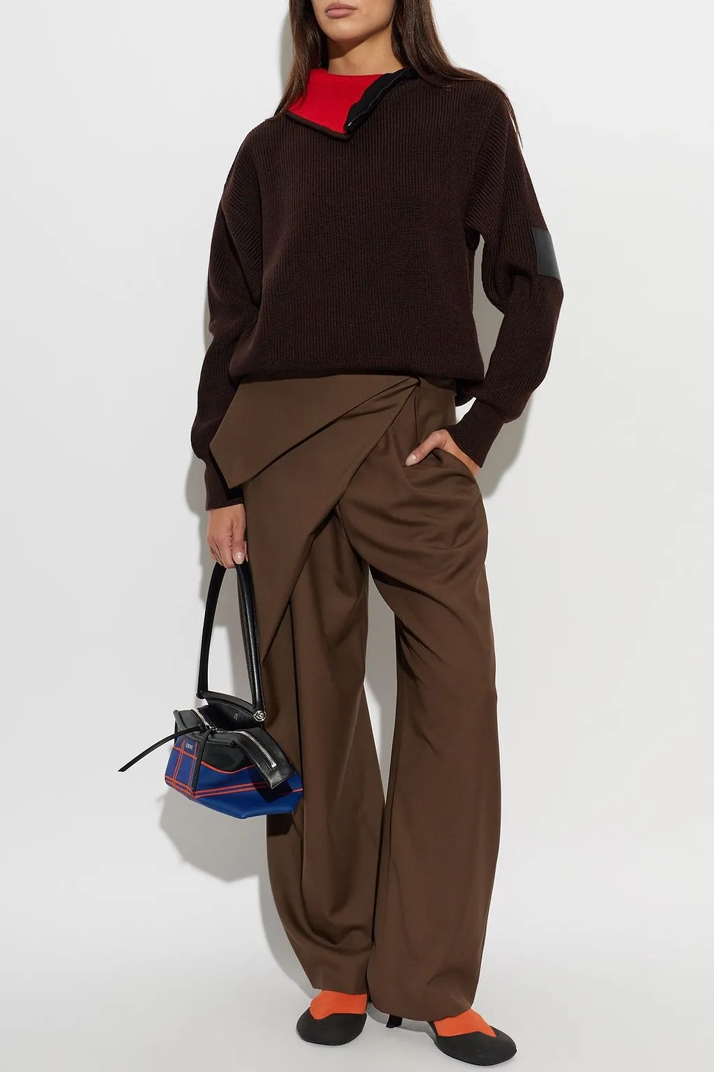 Loewe Wide-Leg Draped Trousers