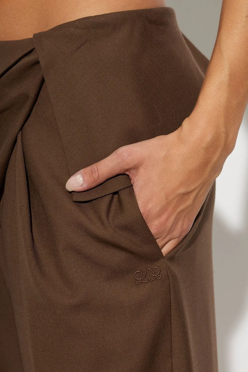 Loewe Wide-Leg Draped Trousers