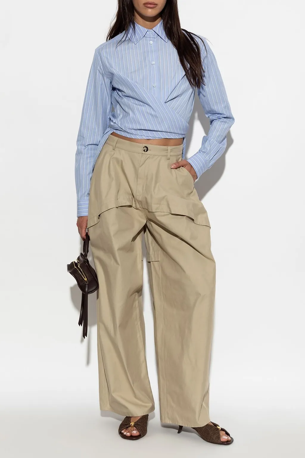 Loewe Wrap-Tie Striped Shirt