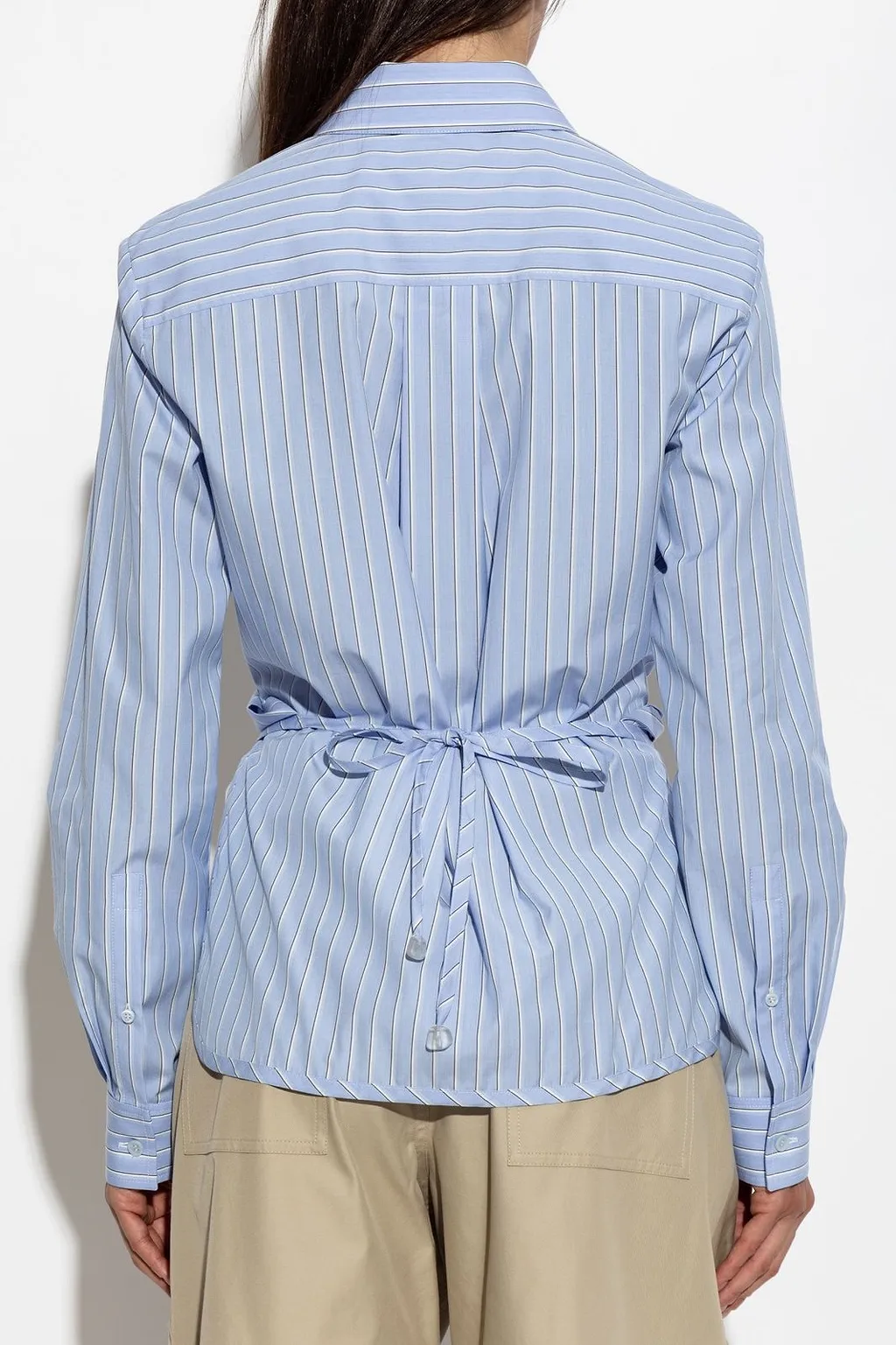 Loewe Wrap-Tie Striped Shirt