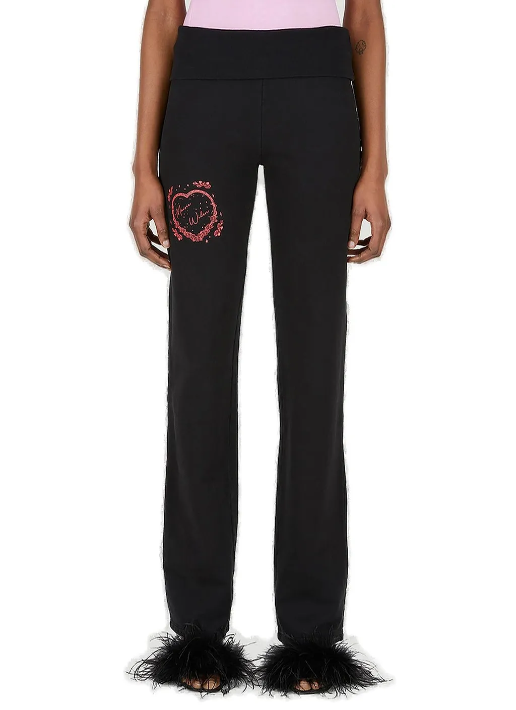Maisie Wilen Pop Logo Printed Straight-Leg Track Pants