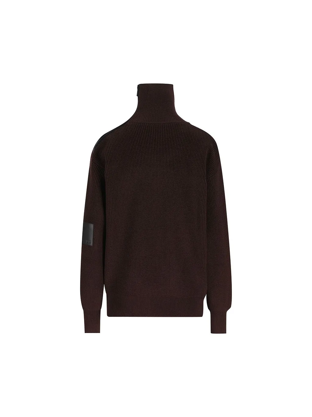 Loewe Zip-Neck Patch Knitted Sweater