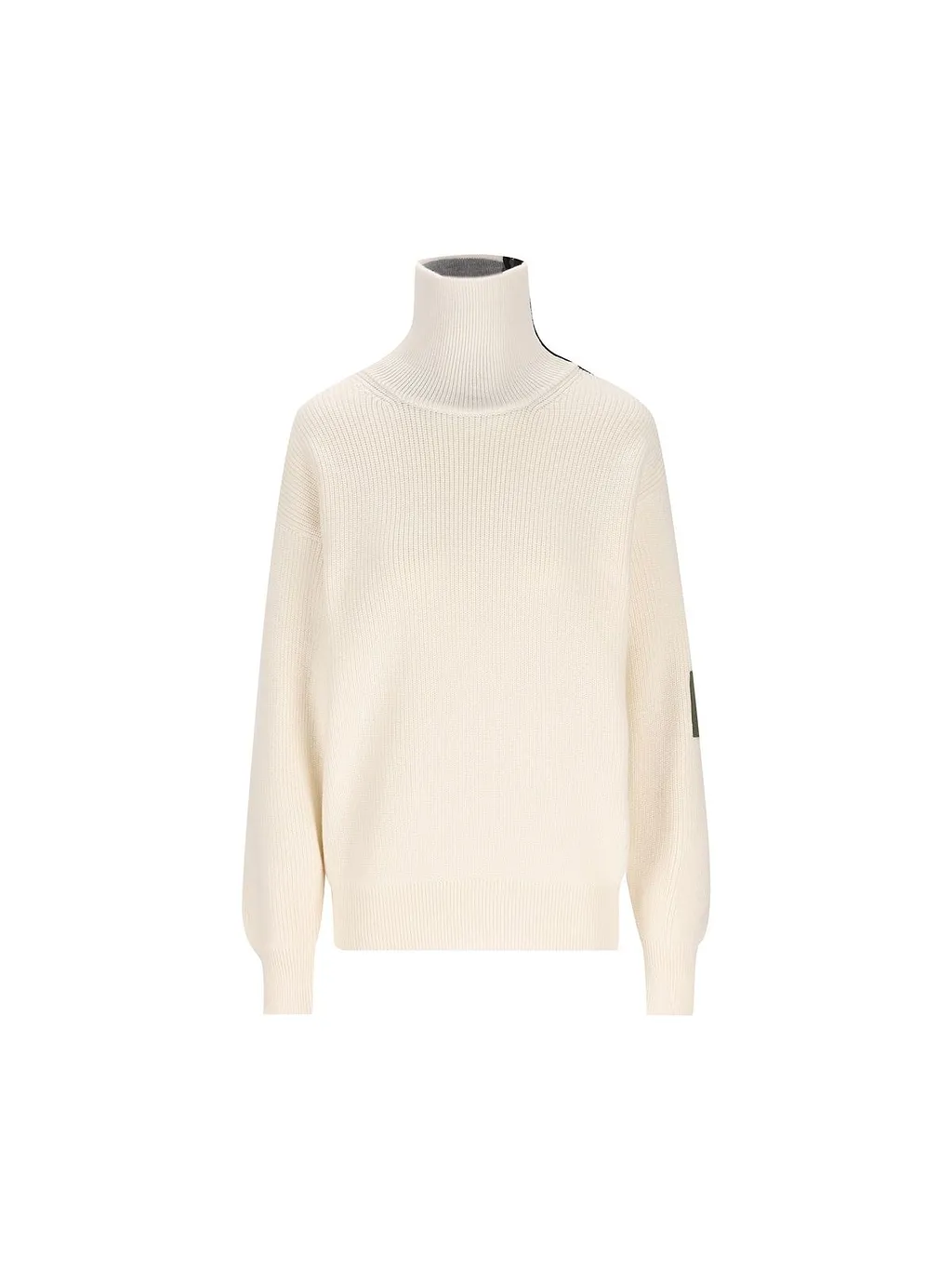 Loewe Zip-Neck Patch Knitted Sweater