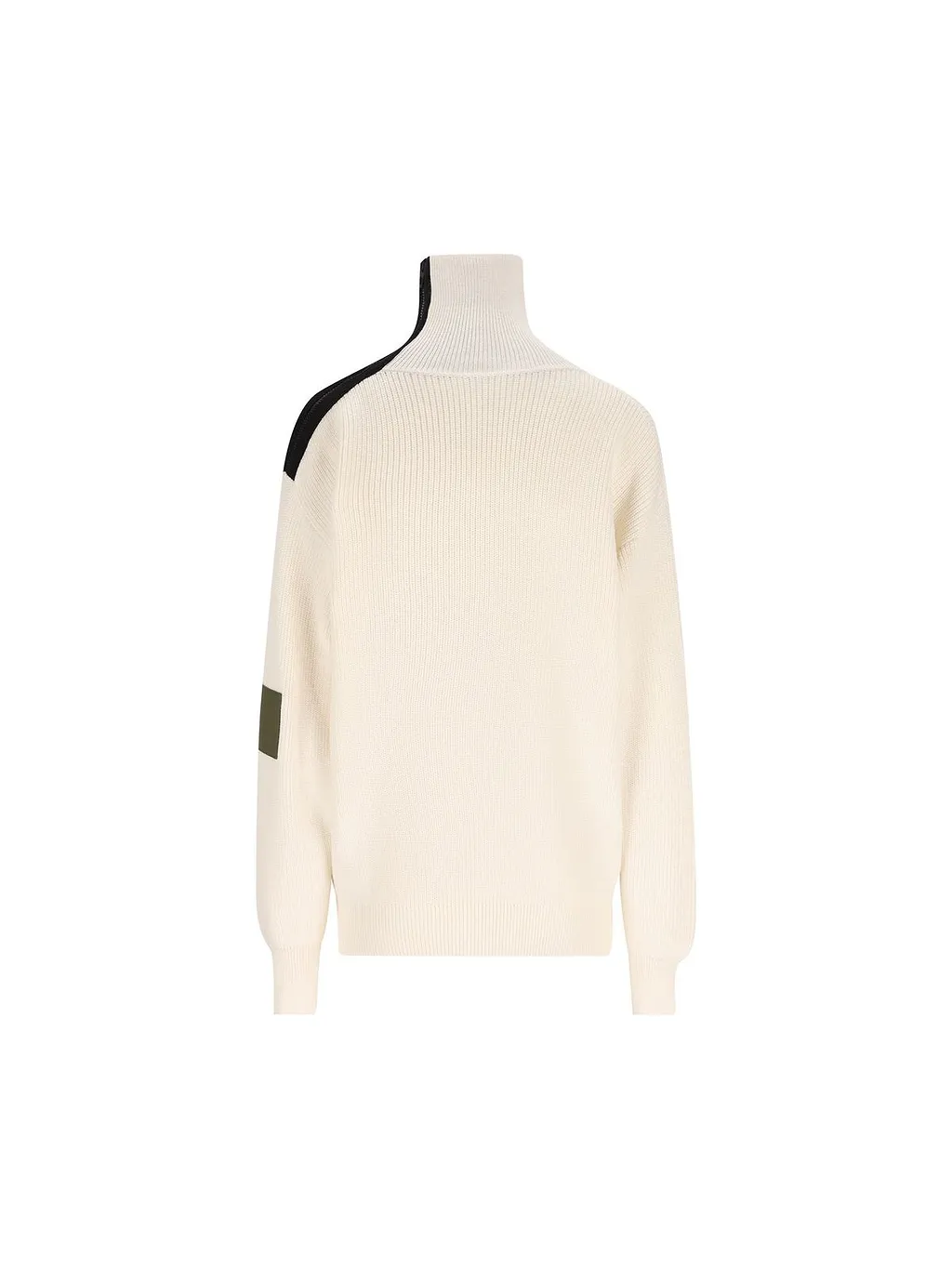 Loewe Zip-Neck Patch Knitted Sweater