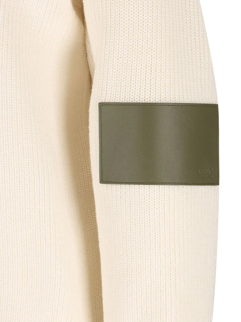Loewe Zip-Neck Patch Knitted Sweater