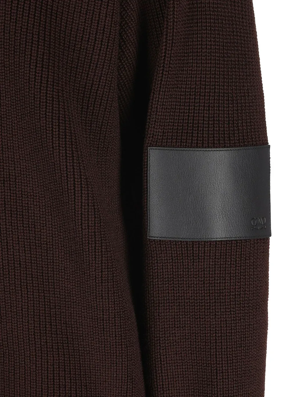 Loewe Zip-Neck Patch Knitted Sweater