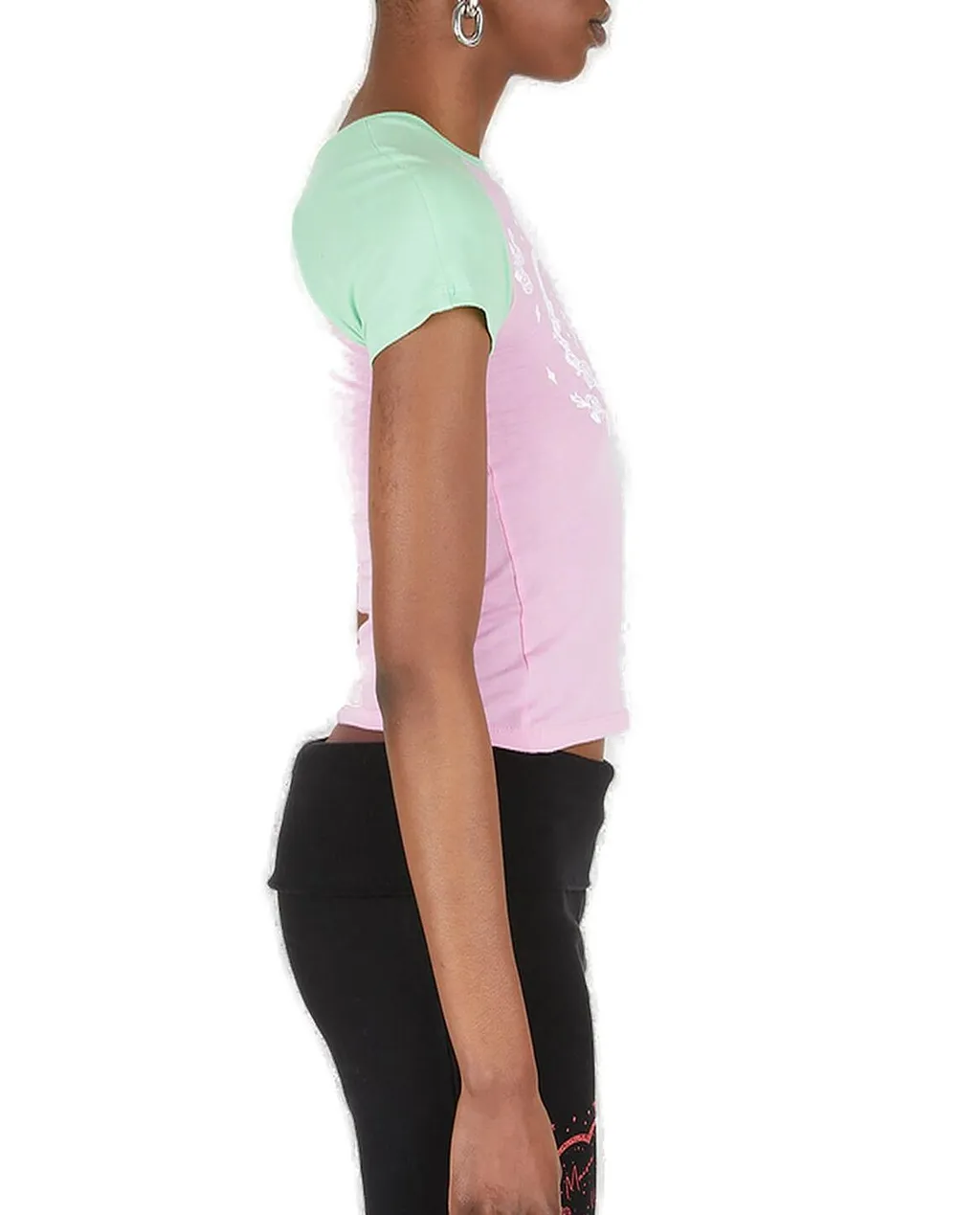 Maisie Wilen Slinky Two-Toned Heart-Printed T-Shirt