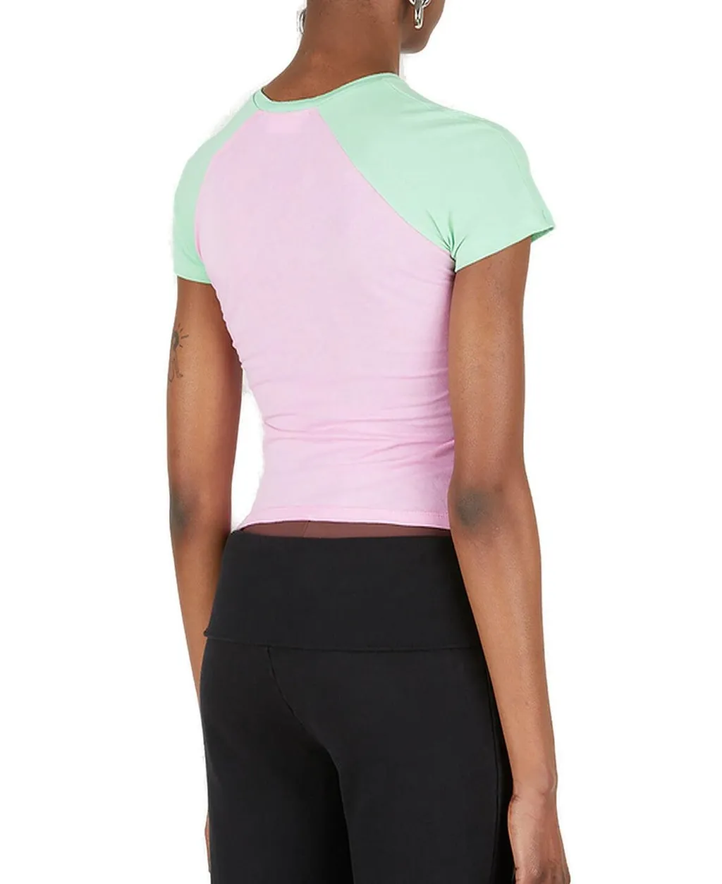 Maisie Wilen Slinky Two-Toned Heart-Printed T-Shirt