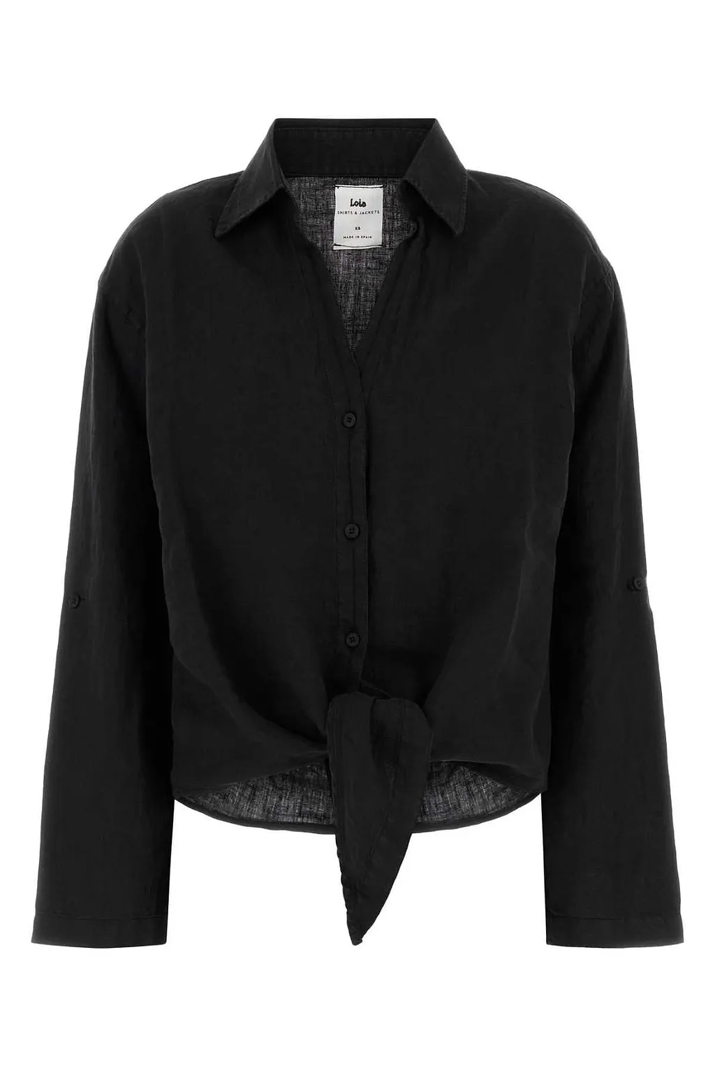 Lois Linen Tie-Front Shirt