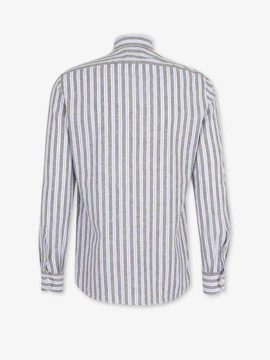 Curved Hem Striped Shirt