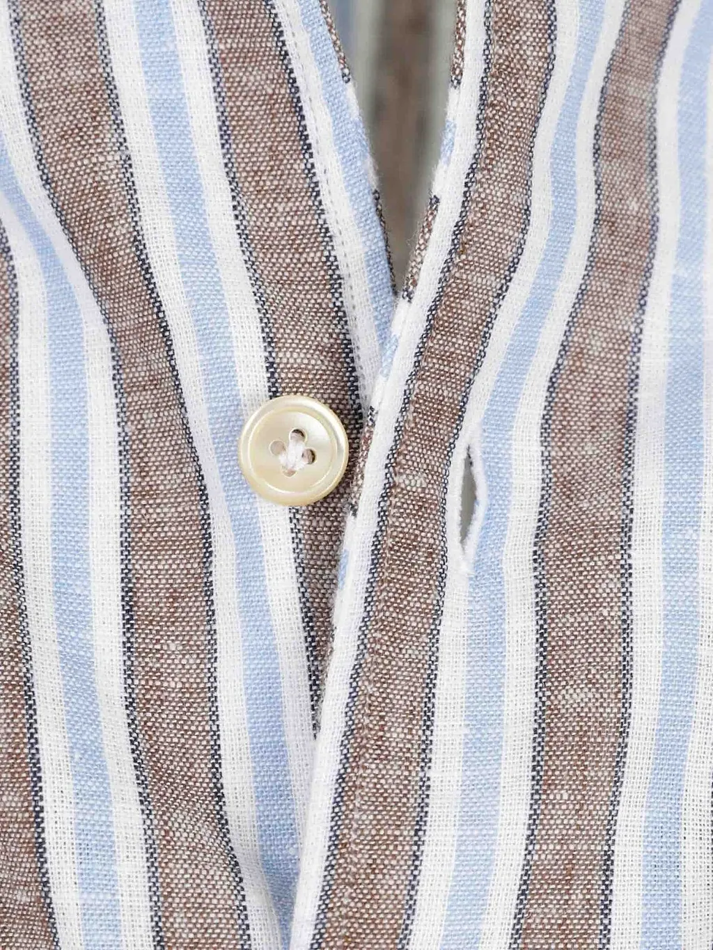 Curved Hem Striped Shirt
