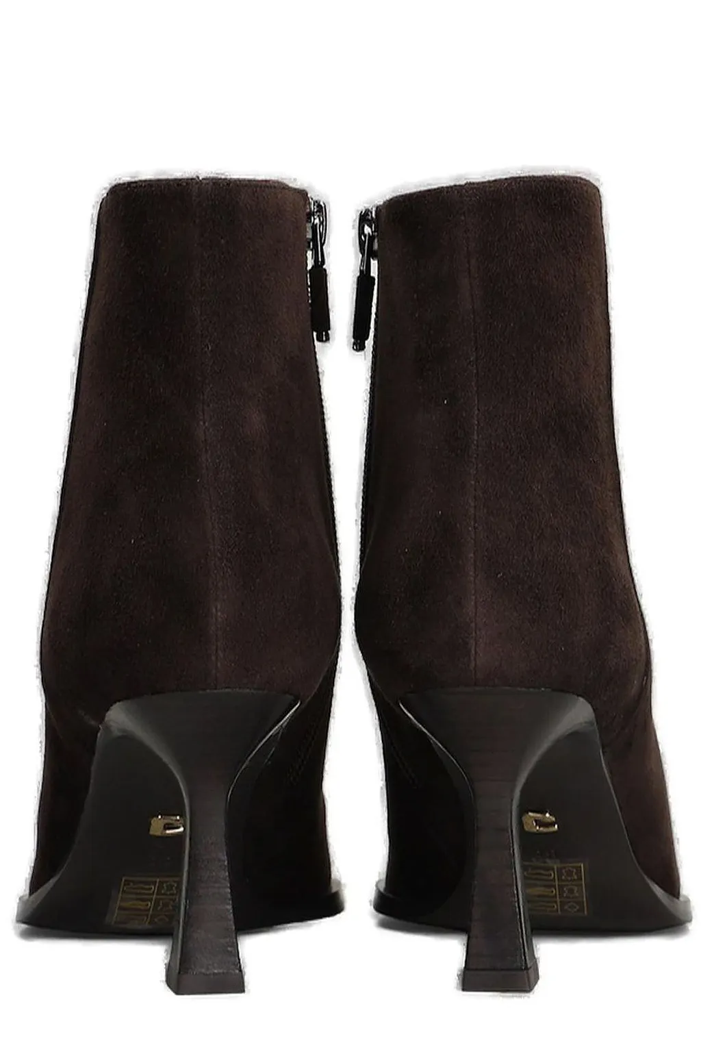 Lola Cruz Pointed-Toe Heeled Ankle Boots