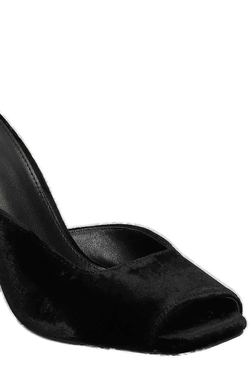 Lola Cruz Velvet Heeled Sandals