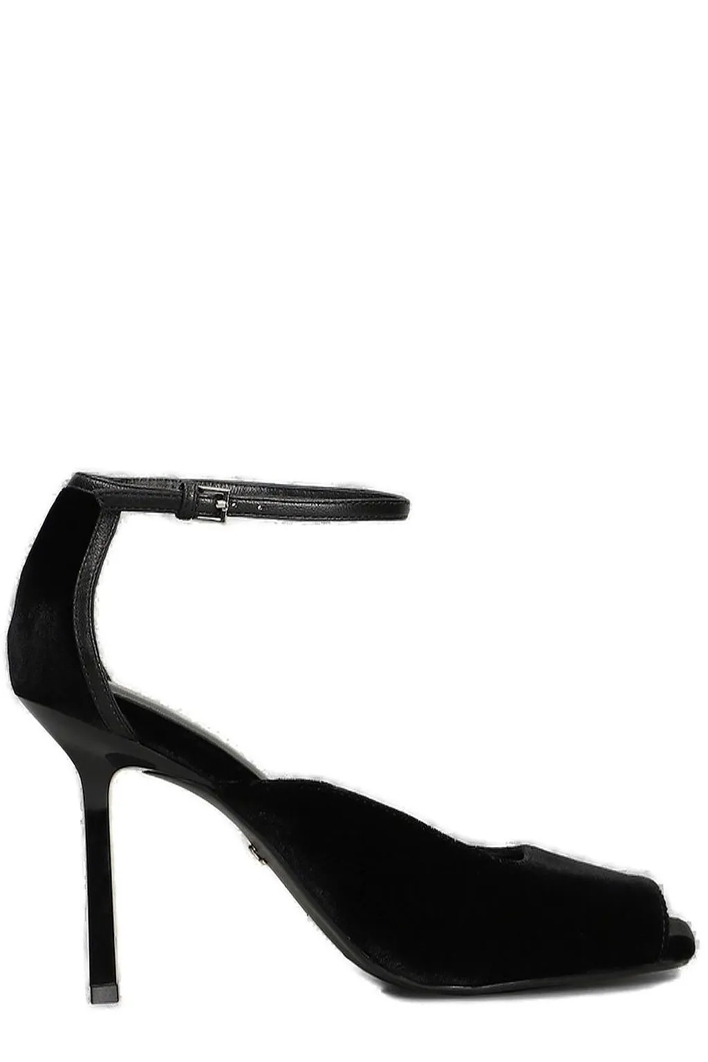 Lola Cruz Velvet Heeled Sandals