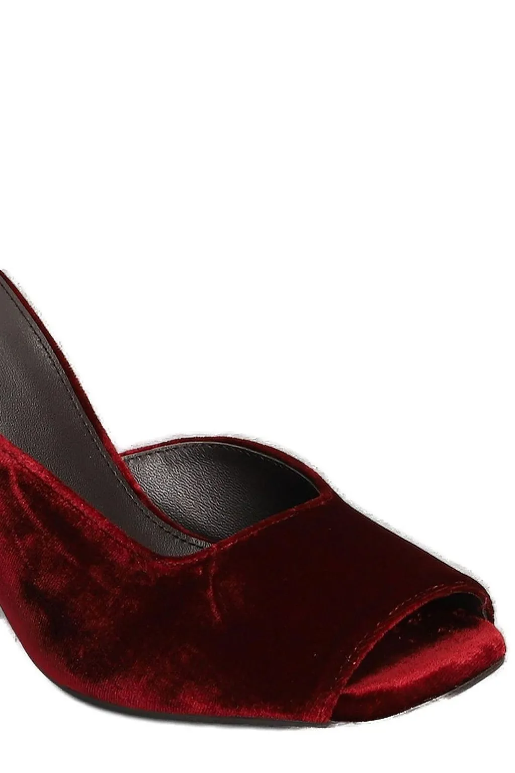 Lola Cruz Velvet Heeled Sandals