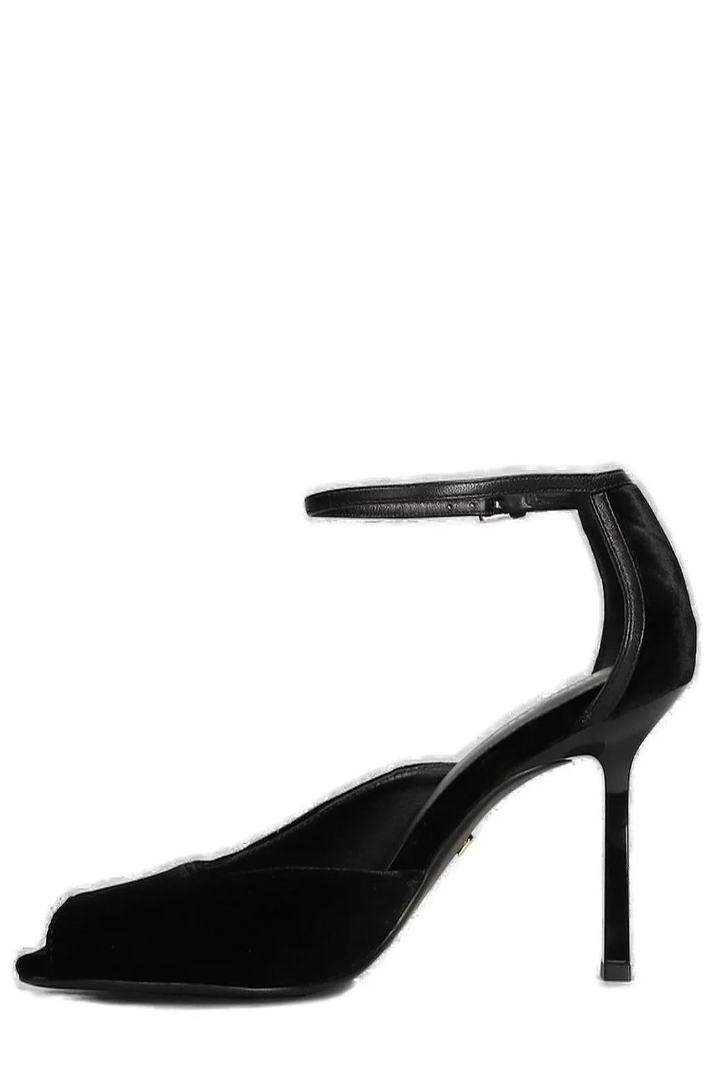 Lola Cruz Velvet Heeled Sandals