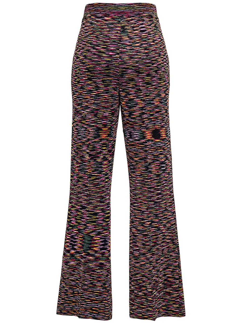 M Missoni Two-Tone Knitted Flared Trousers