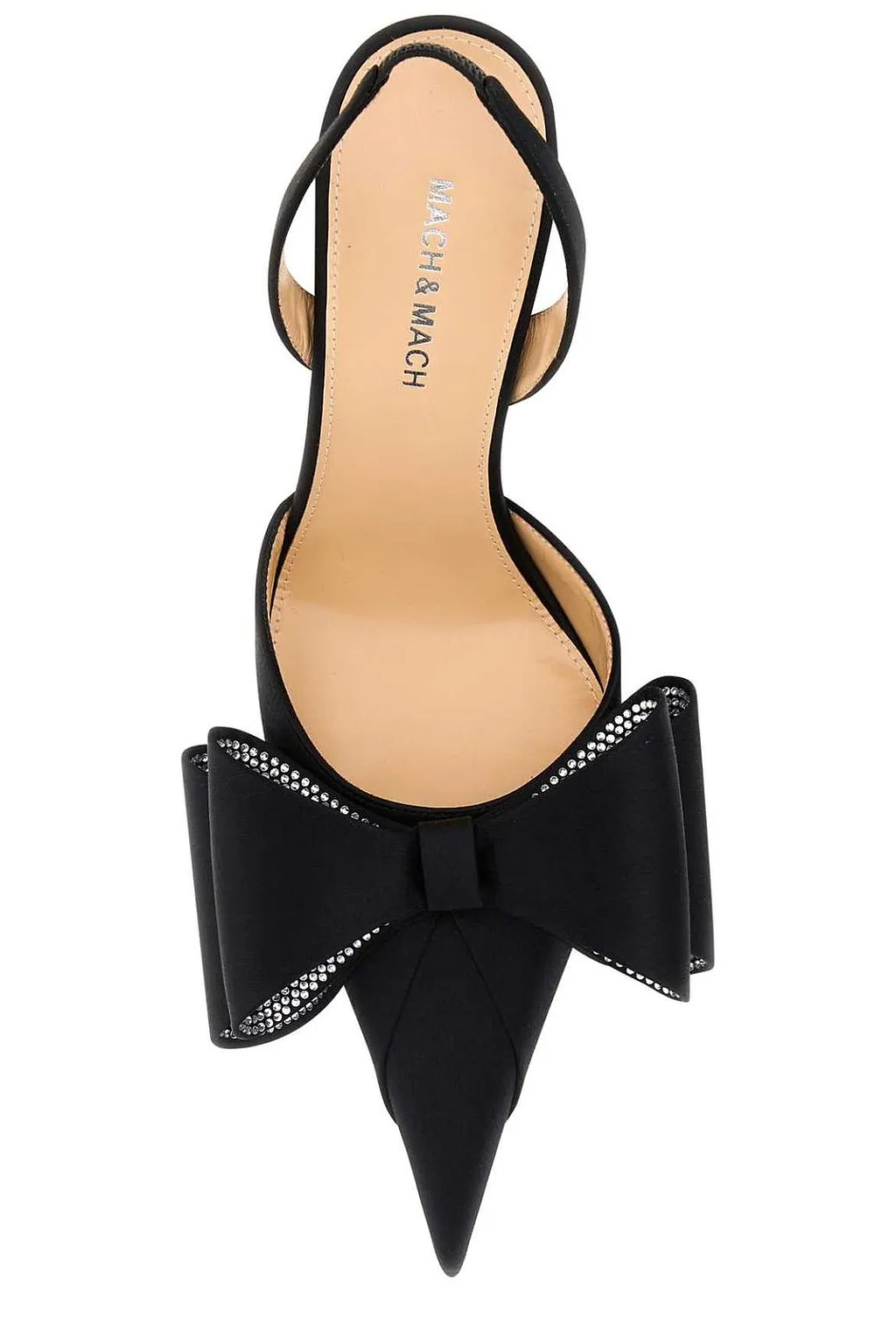 Mach & Mach Bow Detailed Slingback Pumps