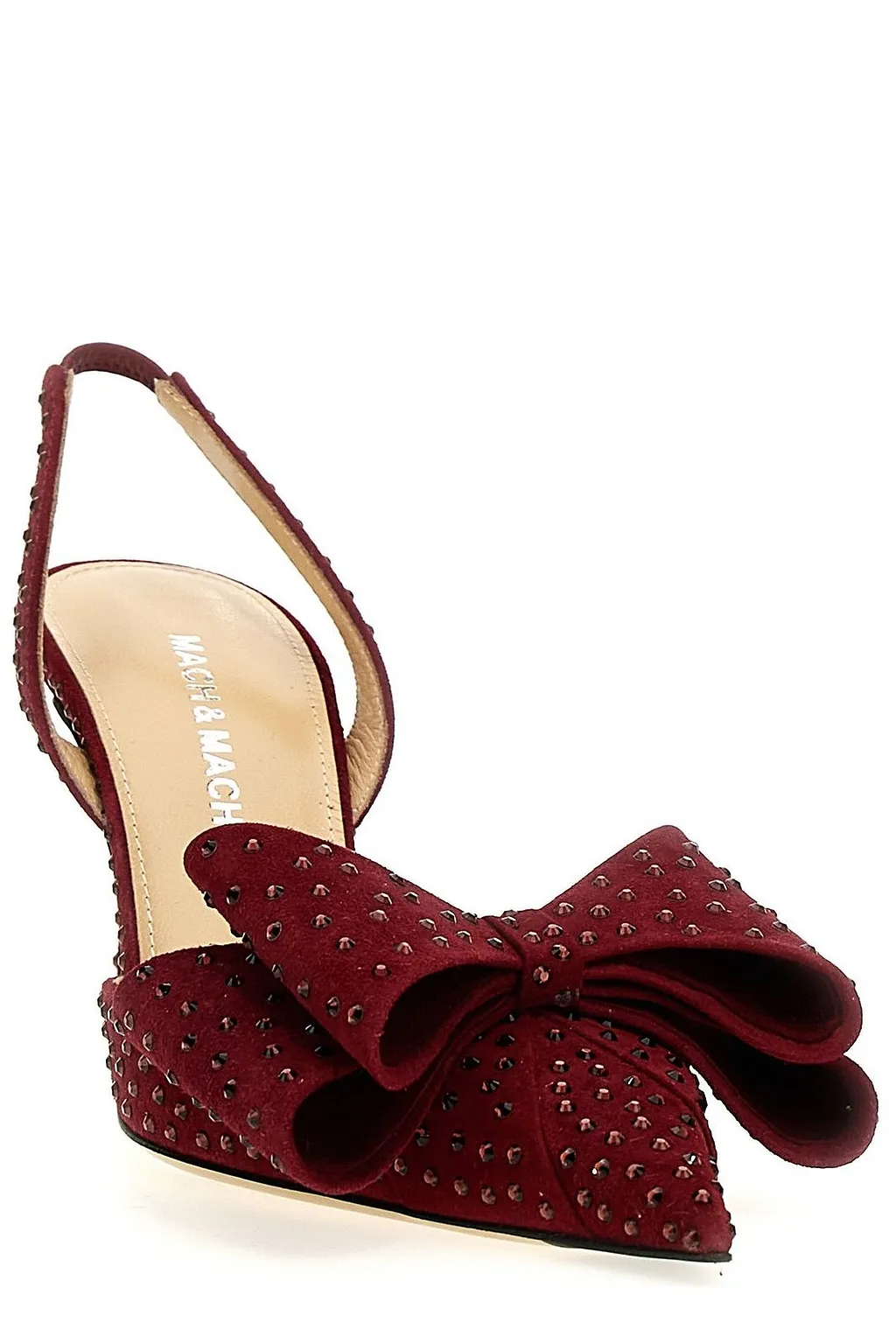 Mach & Mach Bow Embellished Pointed Toe Pumps