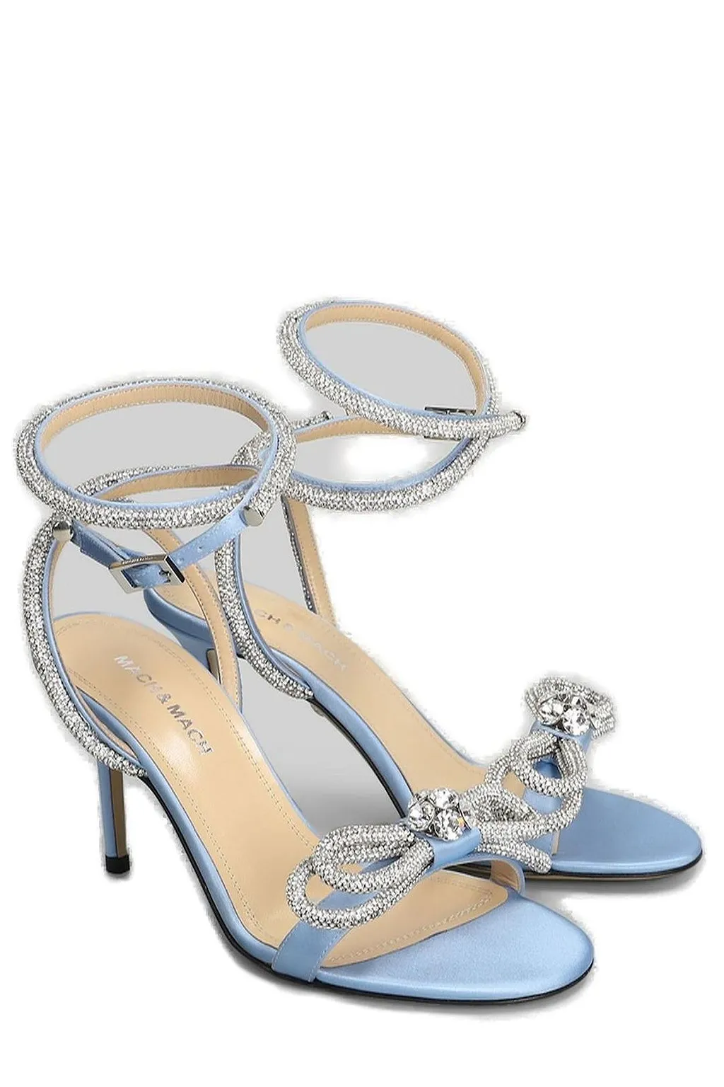 Mach & Mach Double Bow Embellished Sandals