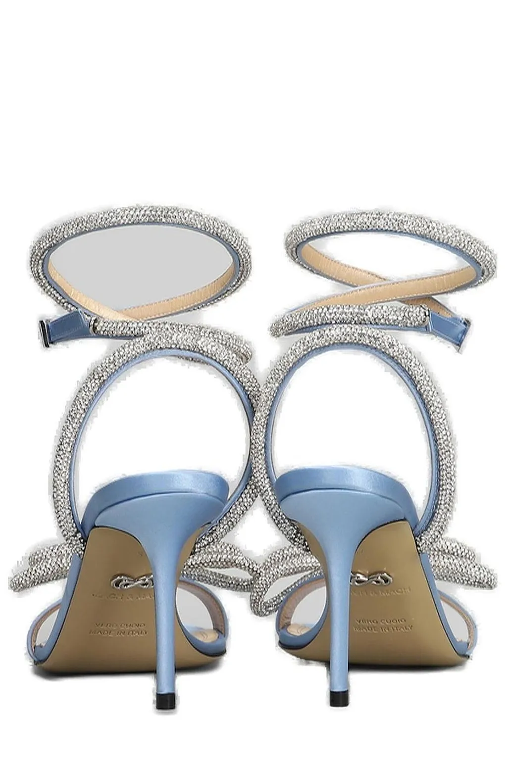 Mach & Mach Double Bow Embellished Sandals